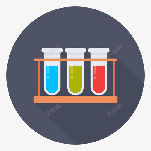 试管实验室科学1圆形图标svg_新图网 https://ixintu.com 圆形 实验室科学1 试管