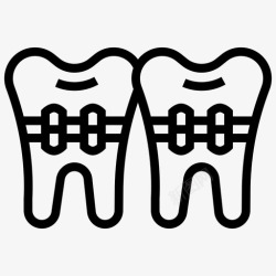 牙列不齐牙套诊所牙医图标高清图片