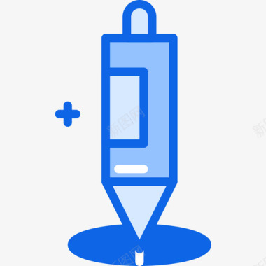 铅笔办公室108蓝色图标图标