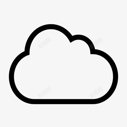 云服务天空图标svg_新图网 https://ixintu.com 云 基本图标 天气 天空 服务