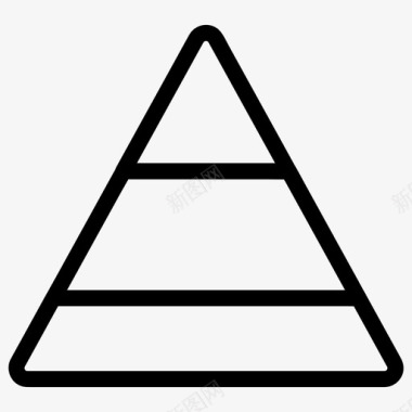 金字塔图表层次结构图标图标