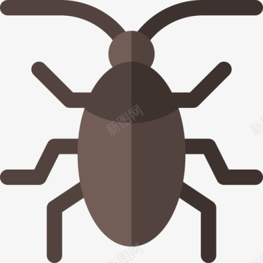 蟑螂昆虫24扁平图标图标