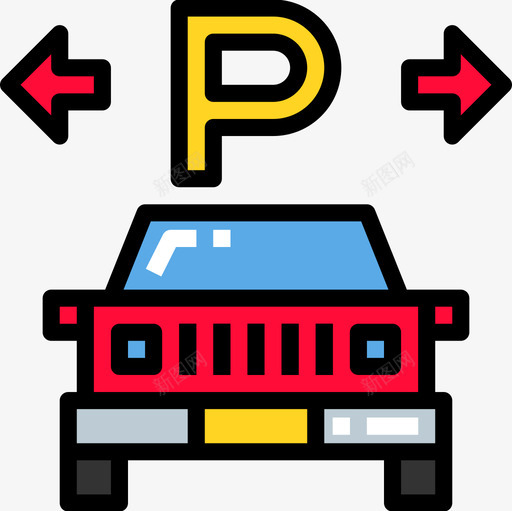 停车场酒店164线性颜色图标svg_新图网 https://ixintu.com 停车场 线性 酒店 颜色