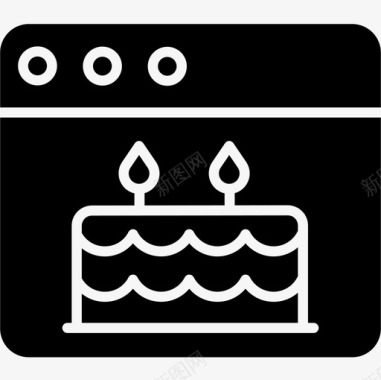 生日蛋糕聚会和庆祝20雕文图标图标