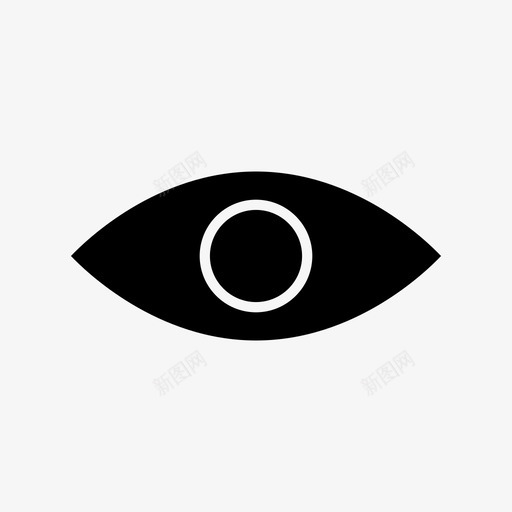 眼睛预览查看图标svg_新图网 https://ixintu.com 其他 字形 查看 眼睛 视觉 预览