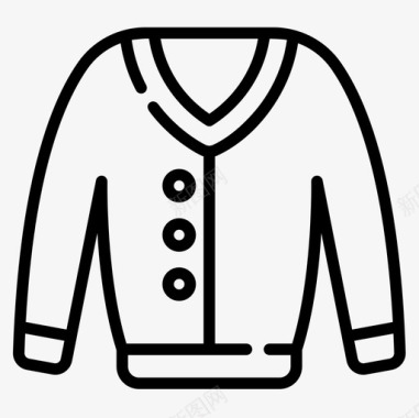 开襟羊毛衫冬装及配件7直列图标图标