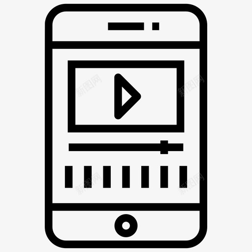 移动音乐应用程序媒体播放器移动应用程序图标svg_新图网 https://ixintu.com 图标 声音 媒体播放器 应用程序 播放器 移动 视频 设计 音乐