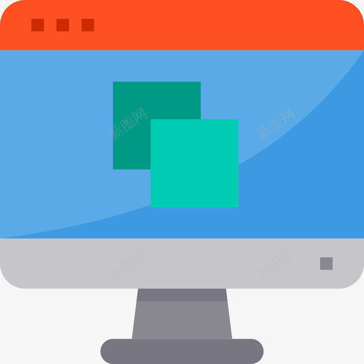 共享网站和windows界面4平面图标svg_新图网 https://ixintu.com 共享 平面 网站和windows界面4