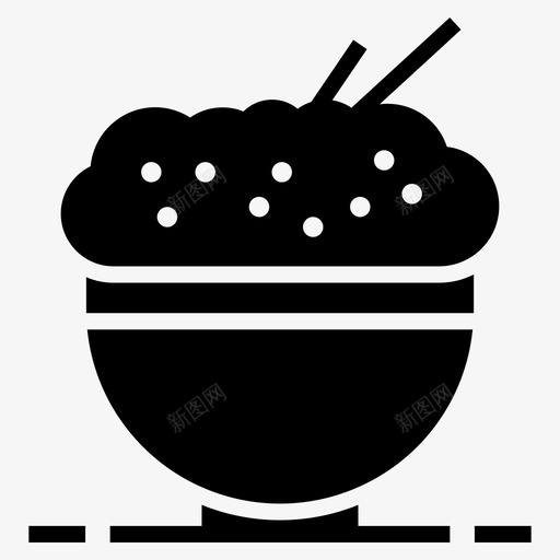 煮饭碗煮饭烹饪图标svg_新图网 https://ixintu.com 一组 图标 字形 烹饪 煮饭 食物 饭碗