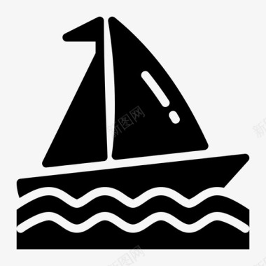 帆船海上船舶图标图标