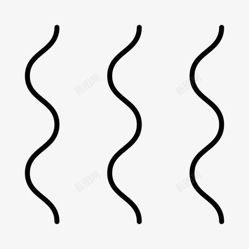 波浪形线条图案图标svg_新图网 https://ixintu.com 图案 形状 波浪形 线条 蒸汽