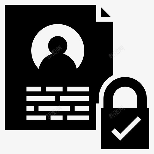 个人数据文件保护图标svg_新图网 https://ixintu.com 个人数据 保护 文件 法规 通用数据保护法规gdpr标志符号