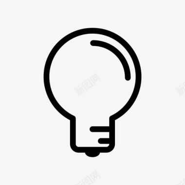创意灯灯泡概念图标图标