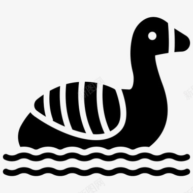 鹅鸟向量鸭子家禽图标图标