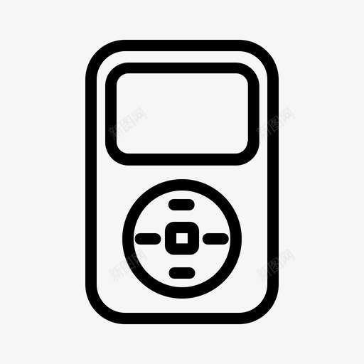 ipod音频收听图标svg_新图网 https://ixintu.com ipod mp3 媒体 播放器 收听 音乐 音频
