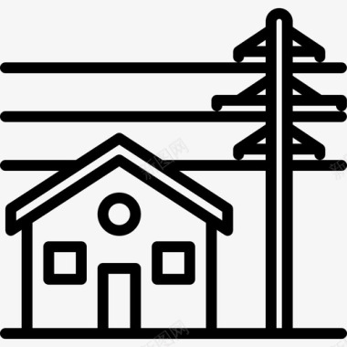房子电工7直线图标图标