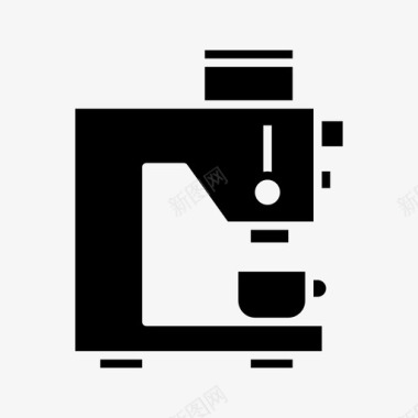 咖啡机咖啡店压榨机图标图标