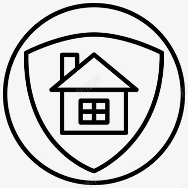 安全之家家庭保护锁定的家图标图标