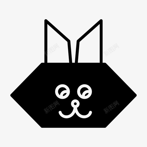折纸猫动物折纸动物图标svg_新图网 https://ixintu.com 动物 折纸