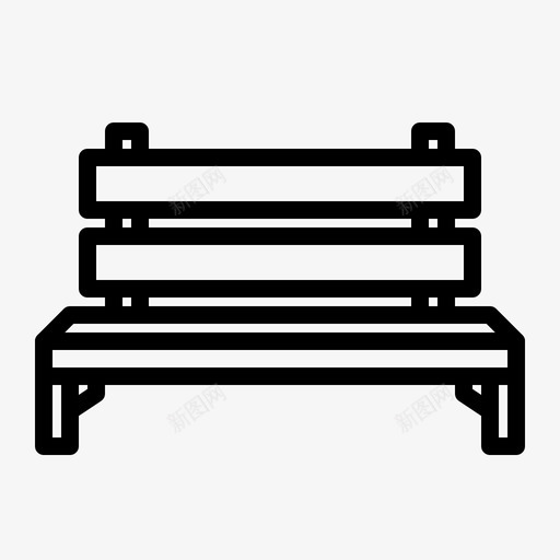 长凳椅子家居图标svg_新图网 https://ixintu.com 室内 家居 家居内部轮廓 木质 椅子 长凳