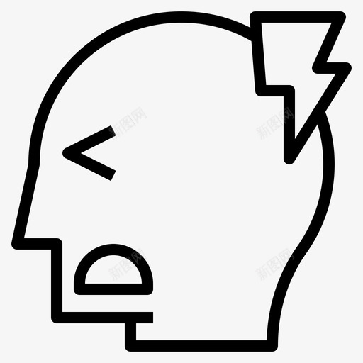 头痛受伤偏头痛图标svg_新图网 https://ixintu.com 休克 偏头痛 受伤 头痛 替代 概述 疼痛 药物