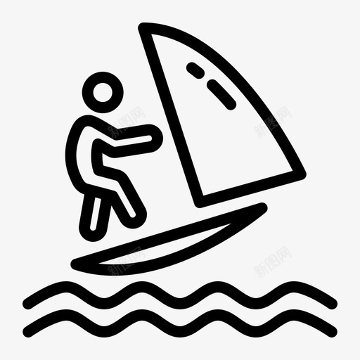 风帆海洋水上运动场图标svg_新图网 https://ixintu.com 水上 水上运动 波浪 活动 海上 海洋 运动场 风帆