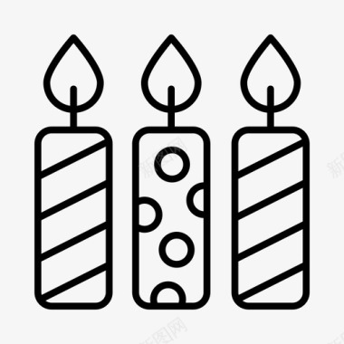 生日蜡烛庆祝聚会图标图标