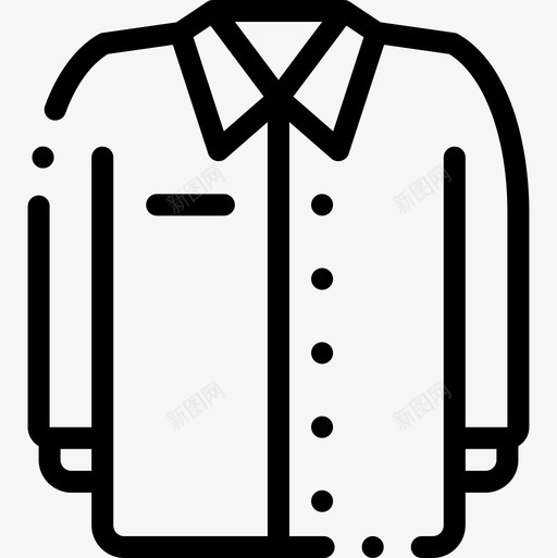 衬衫时尚21直线型图标svg_新图网 https://ixintu.com 时尚 直线 线型 衬衫