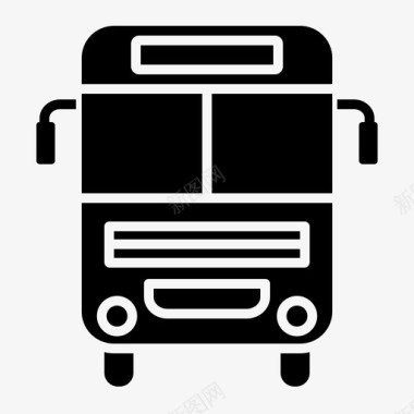 巴士运输131字形图标图标