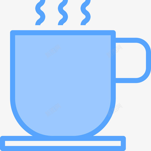 咖啡杯咖啡56蓝色图标svg_新图网 https://ixintu.com 咖啡56 咖啡杯 蓝色