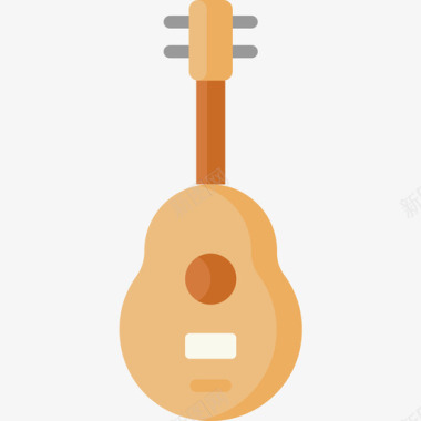 吉他嬉皮士31扁平图标图标