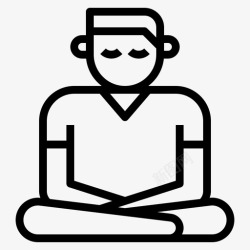 医学观冥想思想放松图标高清图片