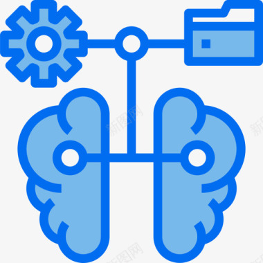 大脑大数据43蓝色图标图标