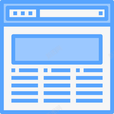 内容网站浏览器4蓝色图标图标