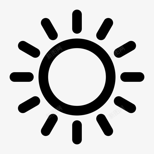 亮度强度光照图标svg_新图网 https://ixintu.com 亮度 光照 强度 摄影轮廓黑色 设置 阳光 饱和度