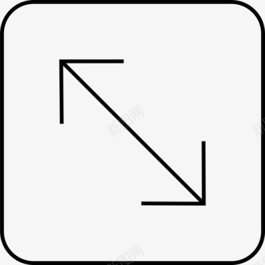 流向方形箭头对角图标图标