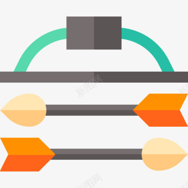 弓箭史前23扁平图标图标