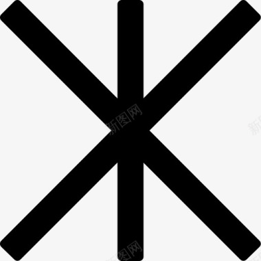 十字架占星术和符号学实心图标图标