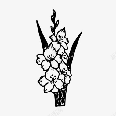 唐菖蒲花自然图标图标