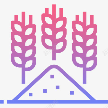 小麦农场48线性梯度图标图标