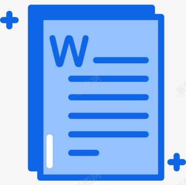 Word108办公室蓝色图标图标