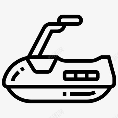 摩托艇船马达图标图标