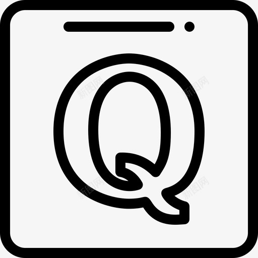 Quora社交媒体74直系图标svg_新图网 https://ixintu.com Quora 直系 社交媒体74