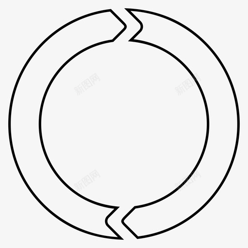 两个圆箭头圆箭头圆形图标svg_新图网 https://ixintu.com 两个圆箭头 圆形 圆箭头 扁平圆箭头集 运动箭头 饼图