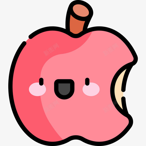 苹果童话线条色彩图标svg_新图网 https://ixintu.com 童话 线条色彩 苹果