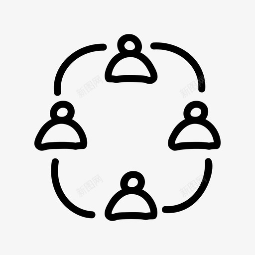 协作讨论小组图标svg_新图网 https://ixintu.com 会议 协作 团队 图标 小组 时间管理 讨论 项目