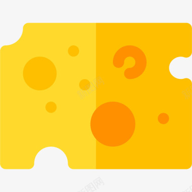 奶酪快餐66扁平图标图标