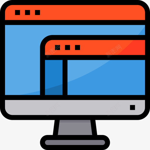 浏览器网站和windows界面5线性颜色图标svg_新图网 https://ixintu.com windows 浏览器 界面 线性 网站 颜色
