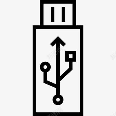 Usb闪存驱动器设备41线性图标图标