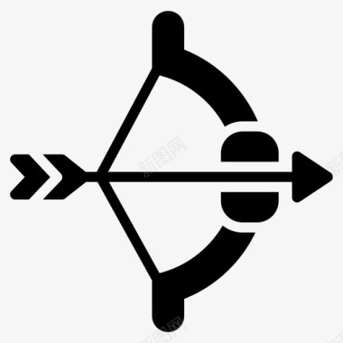 弓和箭射箭狩猎图标图标